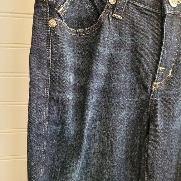 Rock & Republic Jeans Womens Size 10 Kasandra Bootcut Dark Wash Distressed - Picture 3 of 9